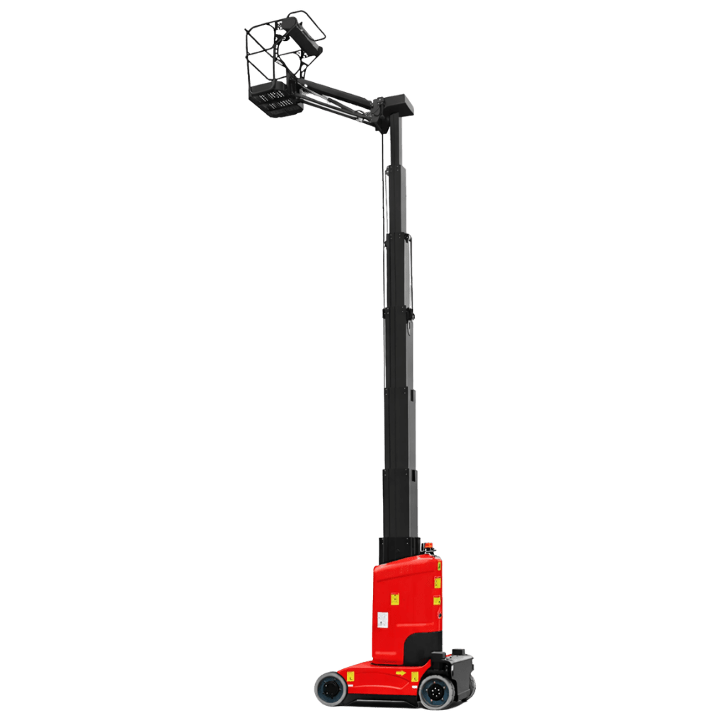 Galen Equipment AMWP9.2 compact electric vertical mast lift for indoor warehouse use
