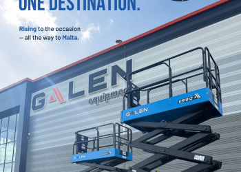 Galen Equipment’s First Manlift Export: ES1012 Scissor Lift Ships to Malta