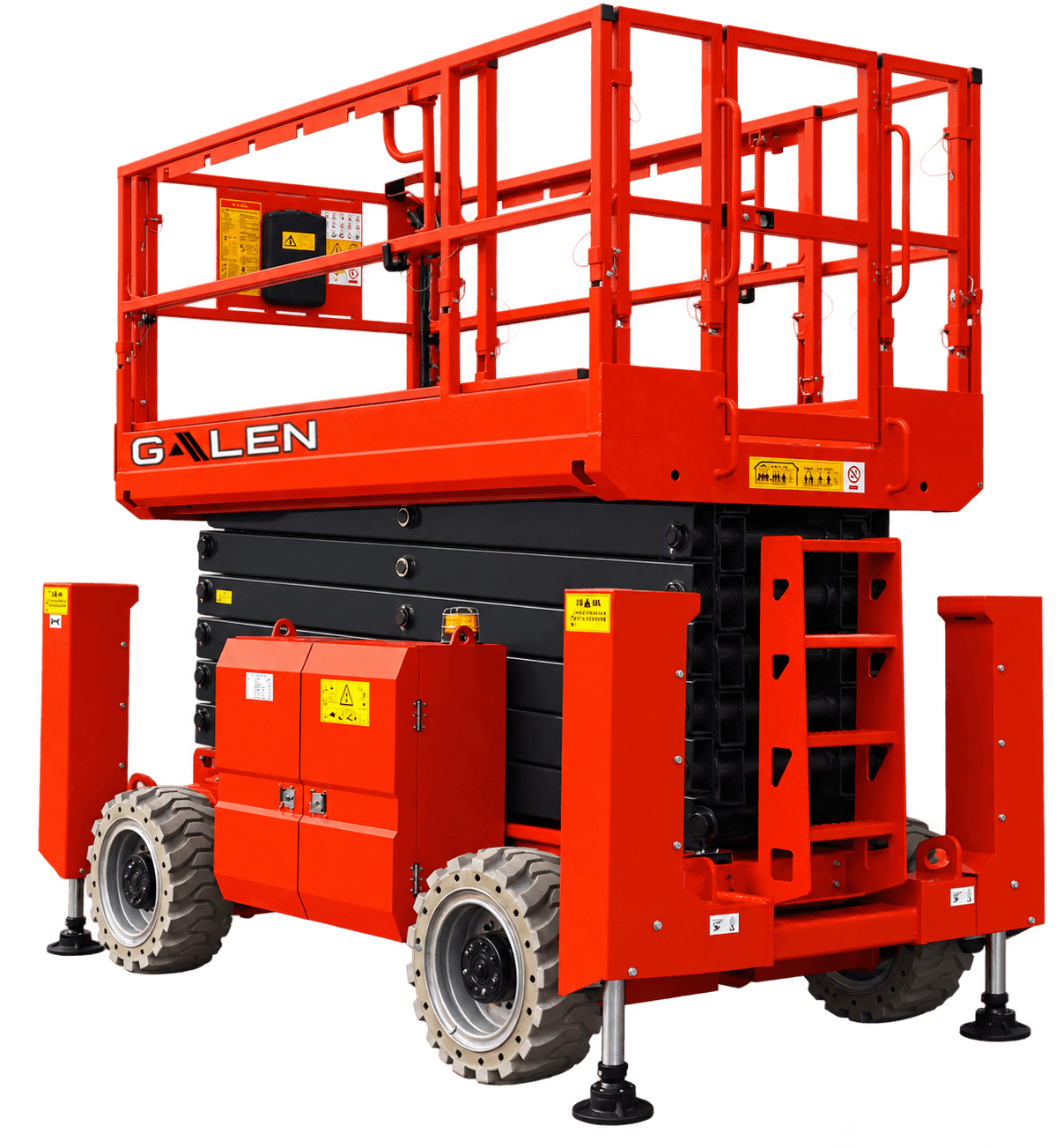 ES1418RT elektrikli arazi tipi makaslı platform manlift